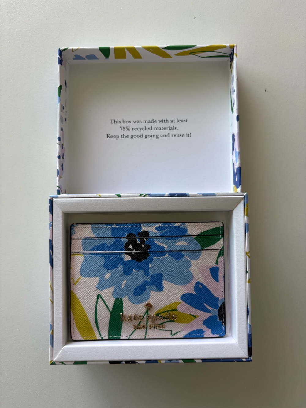 Kate Spade Madison Floral Small Slim Card Holder in Box NEW!